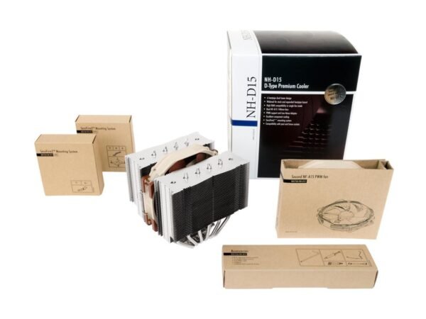 Noctua NH-D15 Premium 140mm CPU Air Cooler (Brown) with 2x NF-A15 PWM 140mm Fans - Image 4