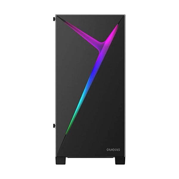 Gamdias Argus E4 Elite Black Mid Tower ARGB Case with Pre Installed 120mm Fan - Image 2