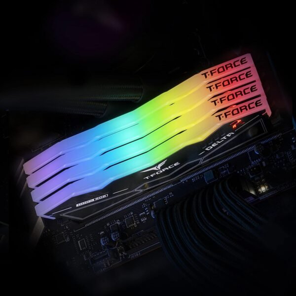 TeamGroup T-Force Delta RGB 32GB (16GB X 2) 5200Mhz DDR5 CL40 Desktop Memory (Black) - Image 2