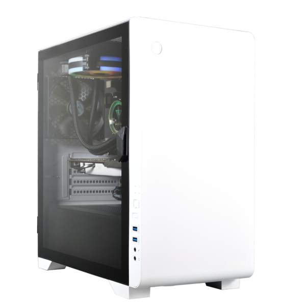 Gamdias Mars E2 White Micro Tower Gaming Cabinet with Side Tempered Glass