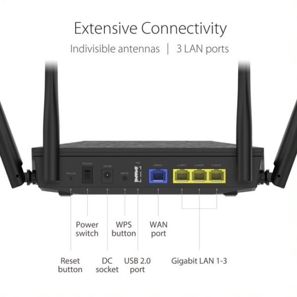 ASUS RT-AX53U dual-band WiFi 6 (802.11ax) AX1800 wireless router - Image 3